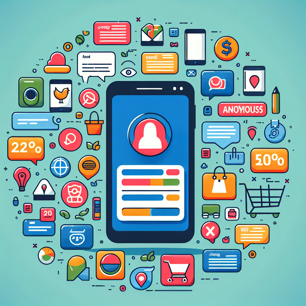 Illustration d'un smartphone avec les applications Groupon et Trustpilot, entouré de divers coupons de réduction et offres promotionnelles pour des activités comme la nourriture, le voyage, le fitness, et le shopping.