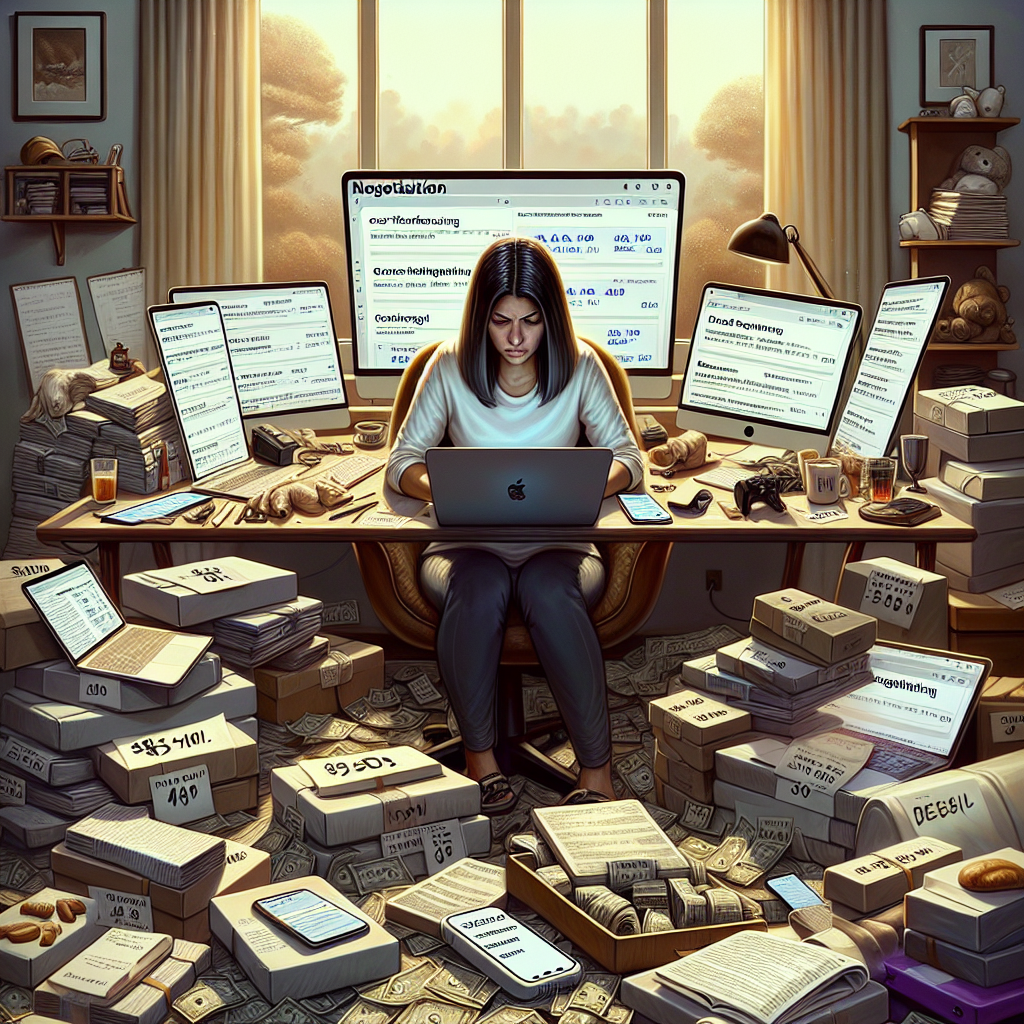 Personne recherchant sur Internet, comparant des prix et produits pour bien négocier