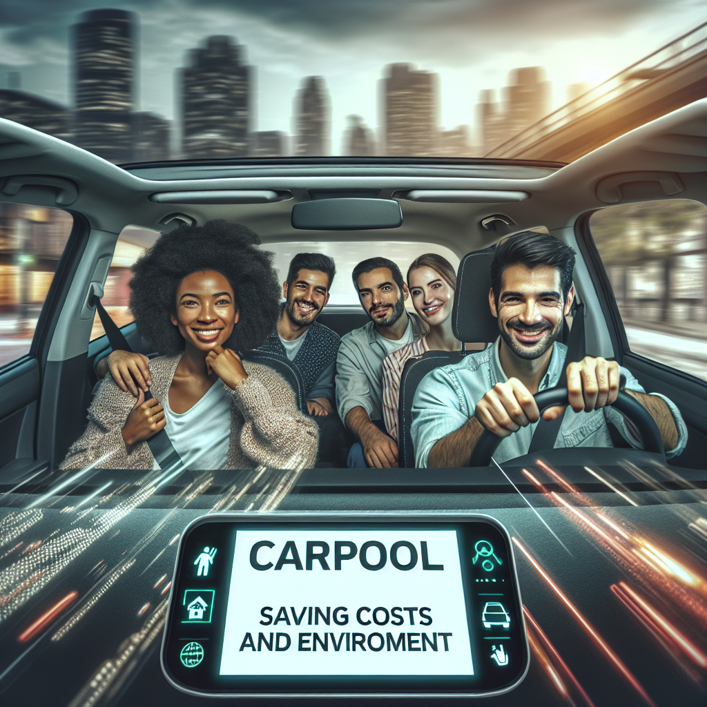 Une image de covoiturage montrant plusieurs personnes partageant un trajet en voiture.