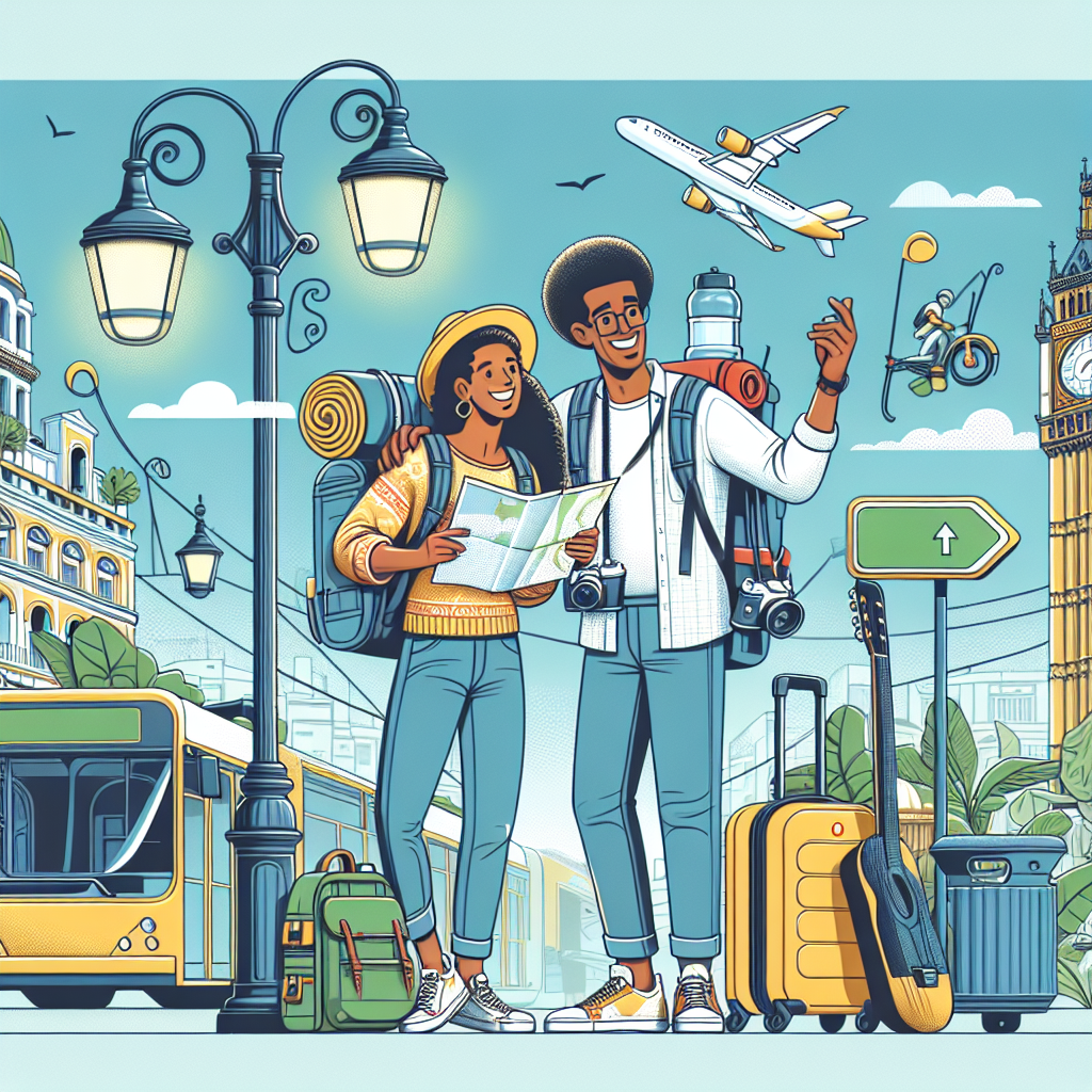 Un couple de voyageurs profitant d'un voyage confortable à moindre coût