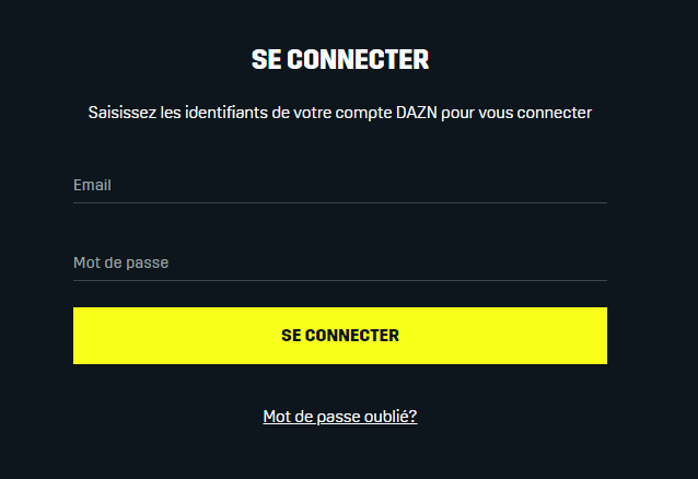 connexion sur DAZN